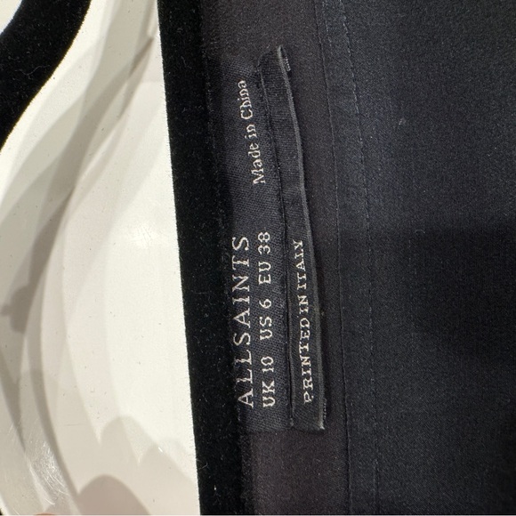 All Saints Striped Silk Sleeveless Blouse - Size 6 - Picture 6 of 6